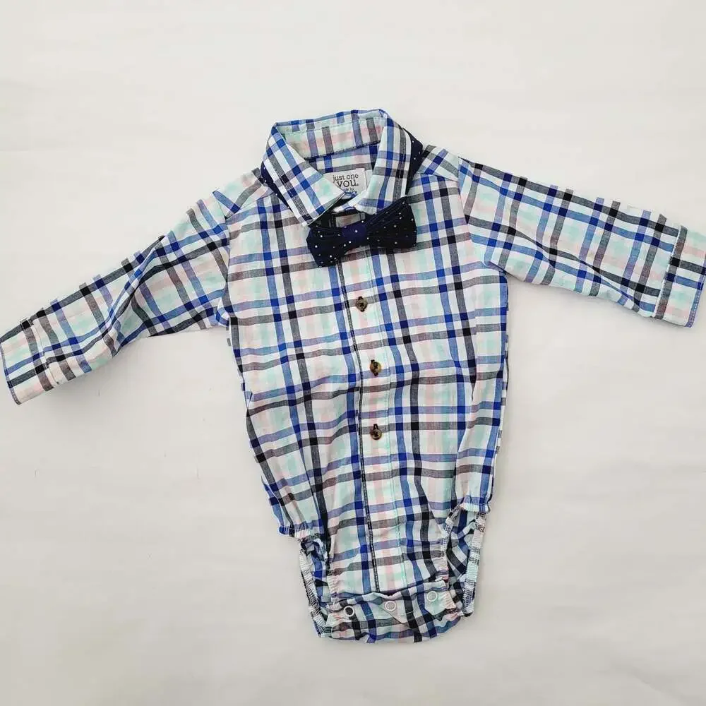 Plaid bowtie outfit size 6-9M